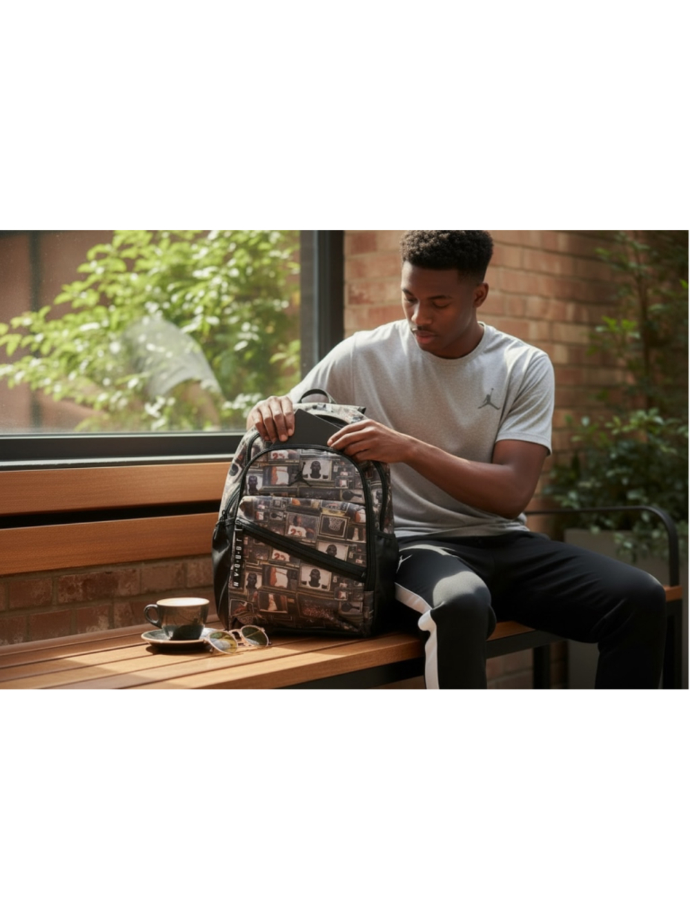 Men's Jordan Backpack One Size Black Multi-color
